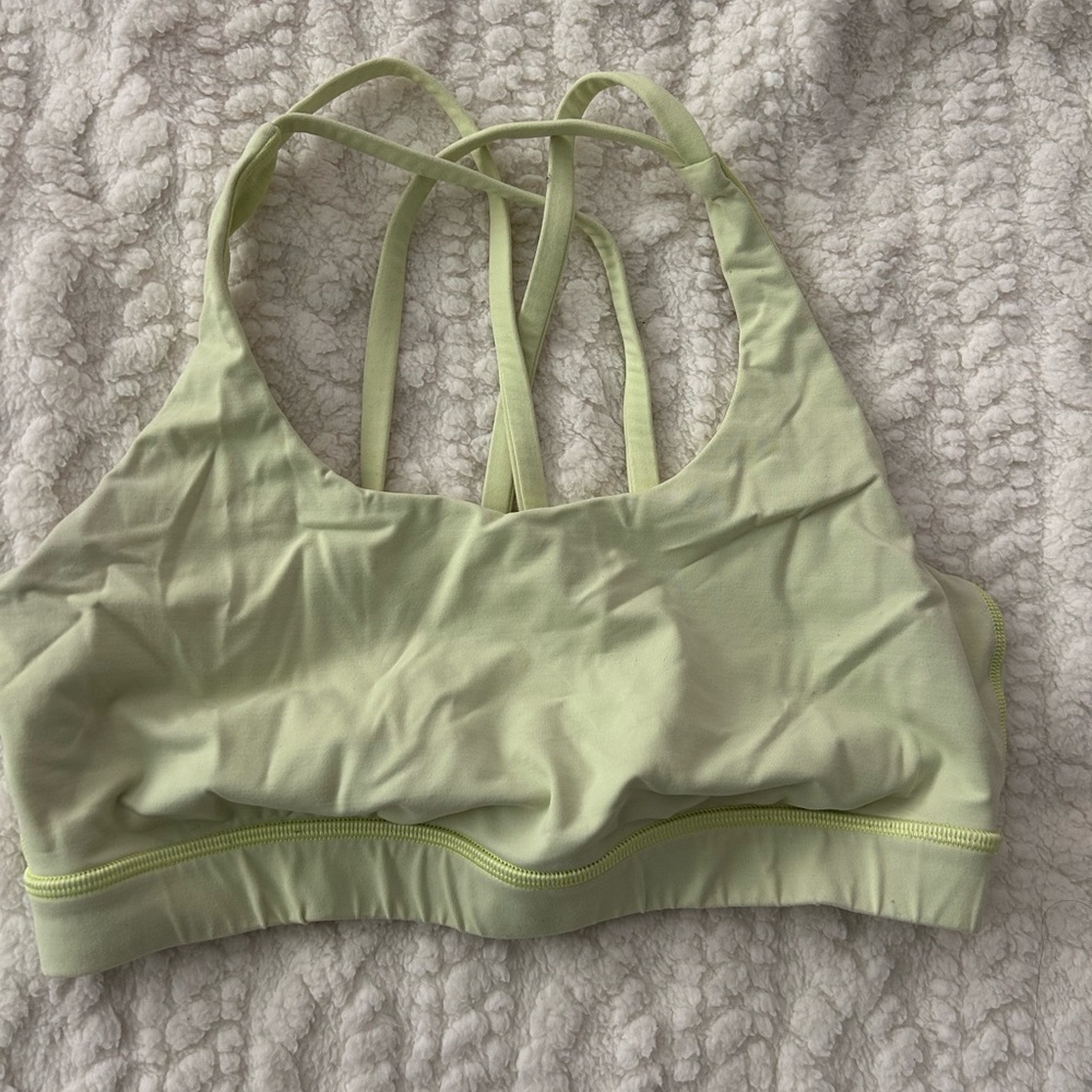 Lululemon light green sports bra size 8